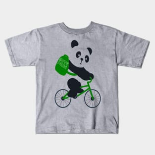 Lindo panda fixie  amigable con los animales Kids T-Shirt